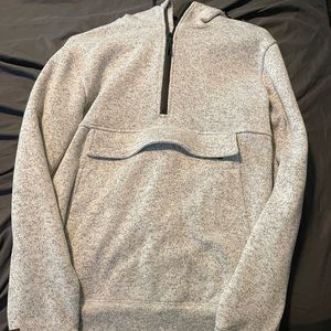 Billabong Adventure Division Hooded Half-Zip Sweater Mens Small Grey Pullover